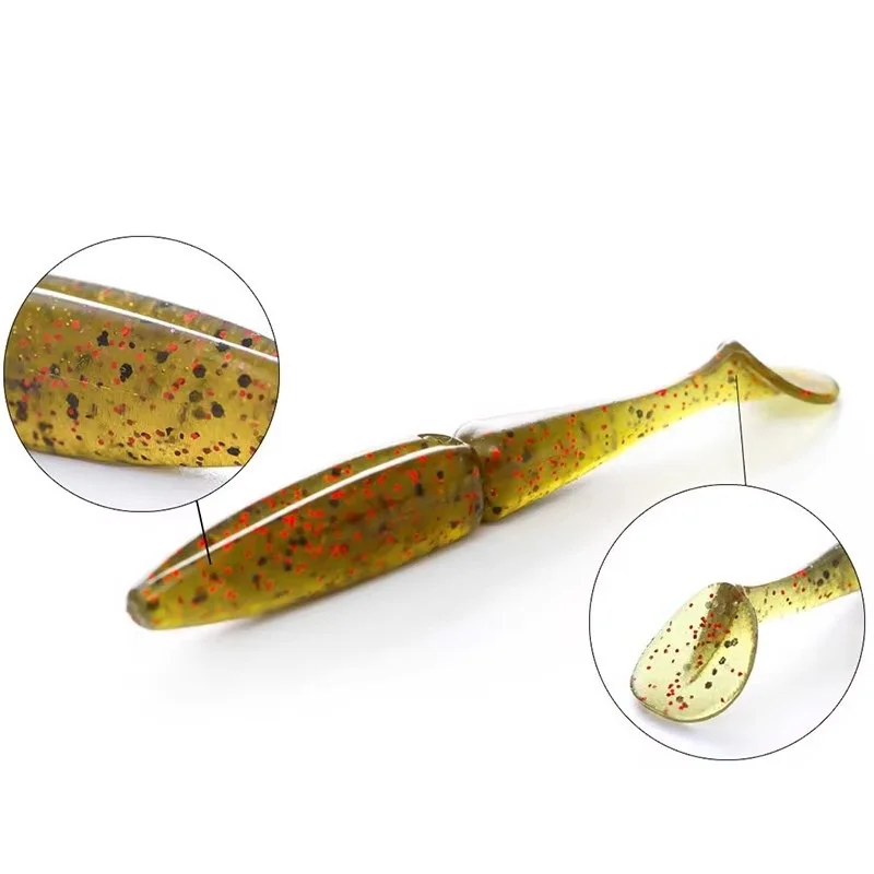 FTK 6-8PCS Silicone Soft Fishing Lure Wobblers 7.5CM 10CM Soft Lures Artificial Baits For Bass Pike Fishing Tackle