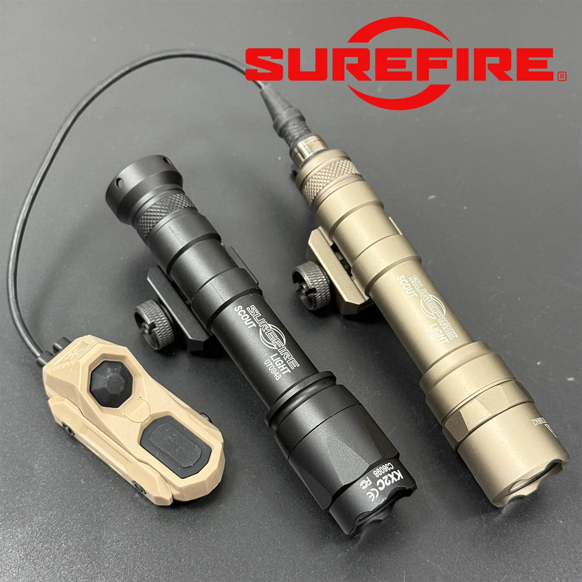 Surefire M300B M300C M600B M600C Tactical Metal Scout Light with AXON Dual Function Switch and Tail Cap Switch Fits 20mm Rail