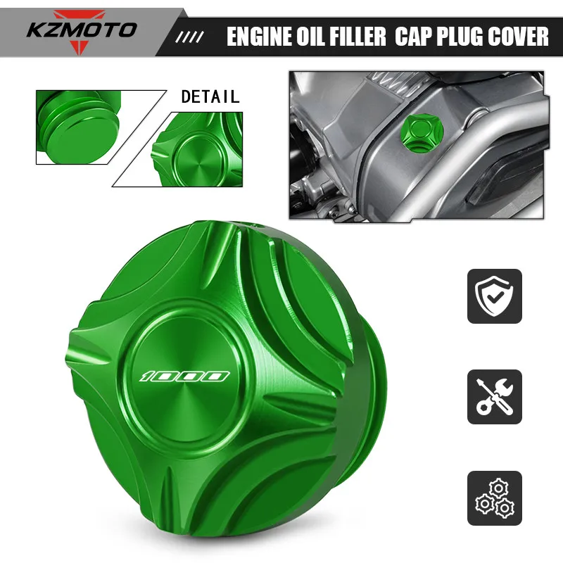 

NEW M20*2.5 For VERSYS1000 Z1000/R Z1000SX NINJA1000 Motorcycle CNC Engine Oil Filler Cap Screws Oil Drain Plug Cover Protection