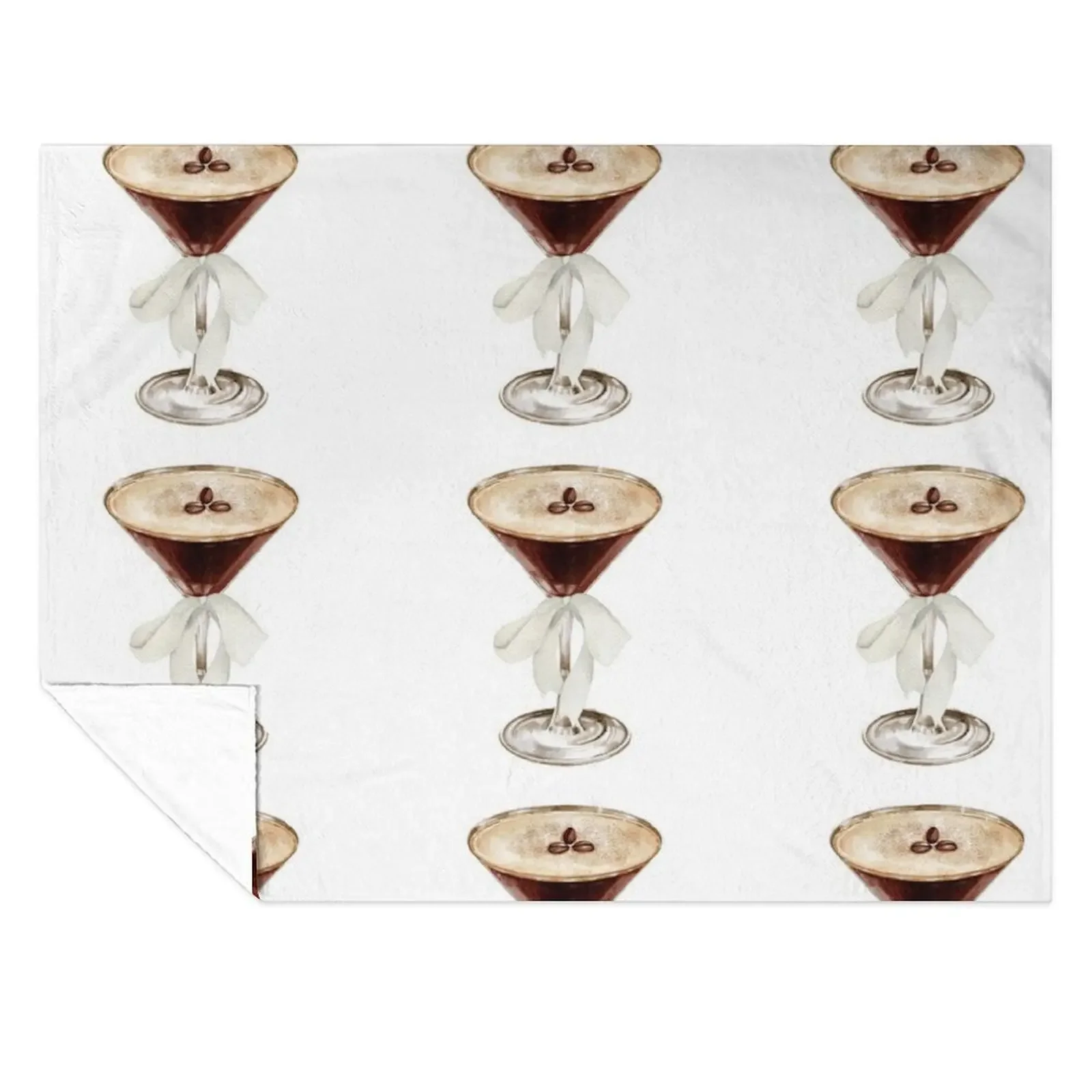 

Espresso Martini Bow Throw Blanket for sofa for winter christmas gifts Comforter Blankets