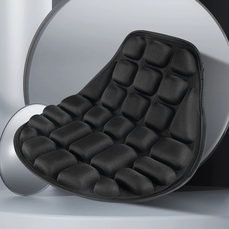 새로운 오토바이 시트 커버 에어 패드 오토바이 에어 시트 쿠션 커버 압력 완화 보호대 범용 오토바이 시트