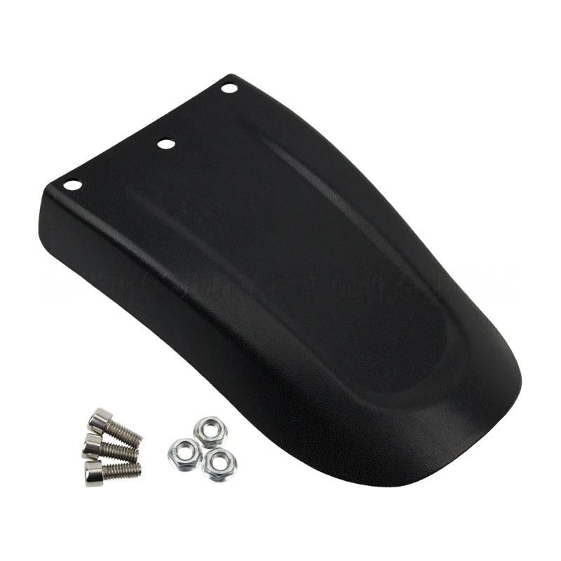 124B Front End Mudguard Panel for Motorcycles, Black Plastic Front Wheel Cover with Curved Coverage Textured Finish and