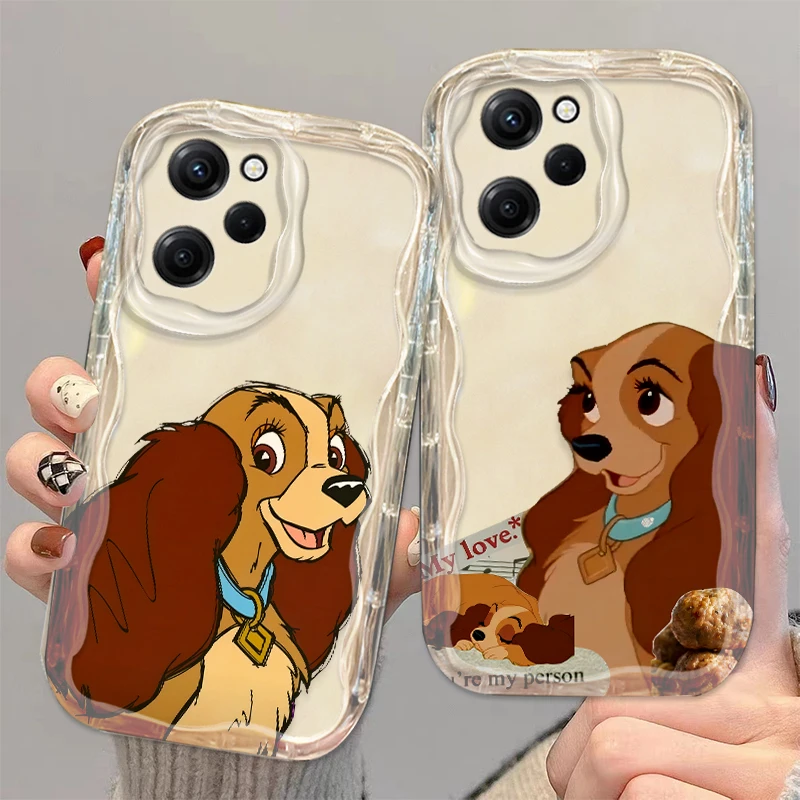 Disney Lady And The Tramp For Xiaomi Redmi Note 13 12 12S 11S 11 10 9 8 10A 9C Pro Plus 5G Wave Oil Funda Phone Case