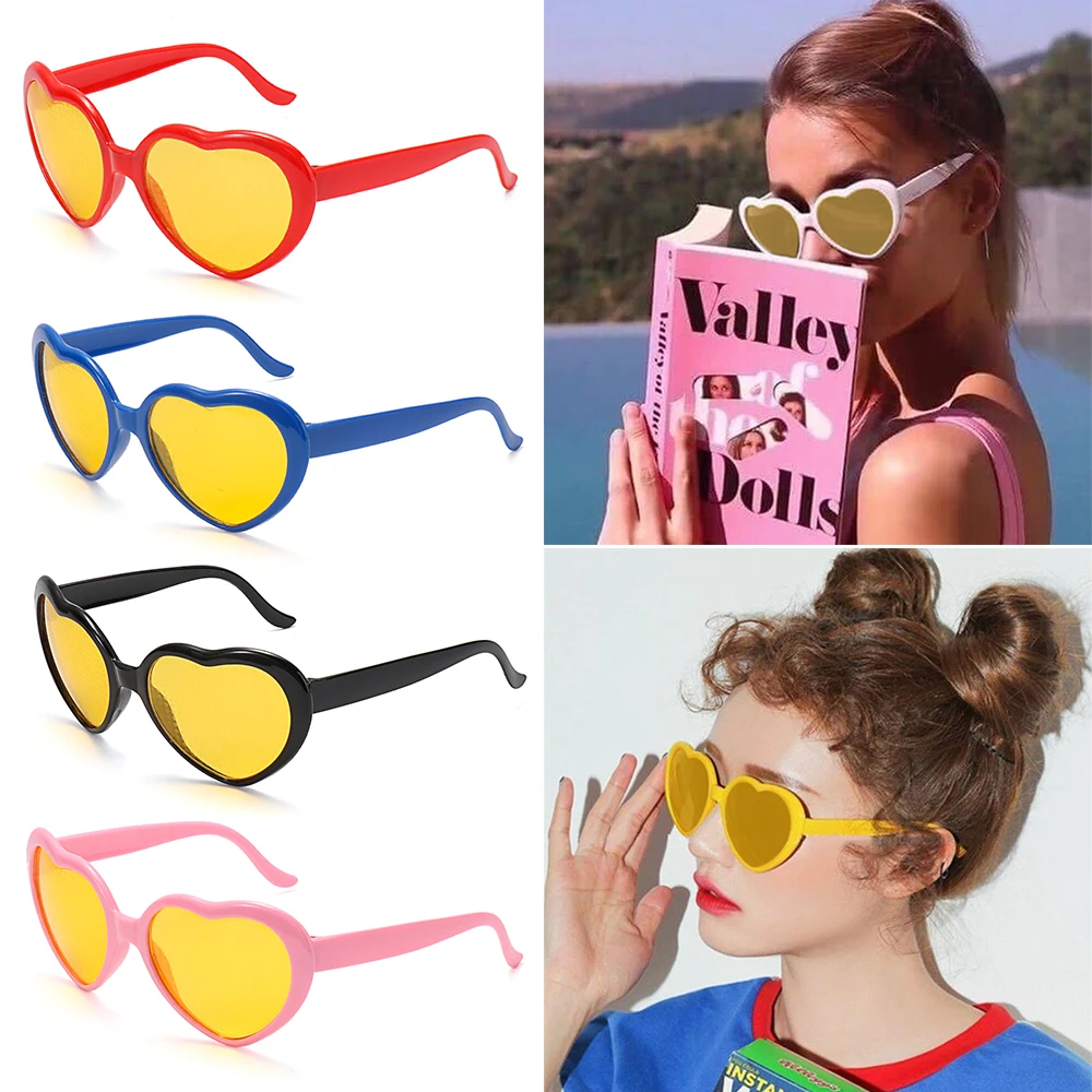 Fashion Sell Well Love Heart Rave Eyeglasses Sunglasses Light Glasses Night Diffraction Glasse