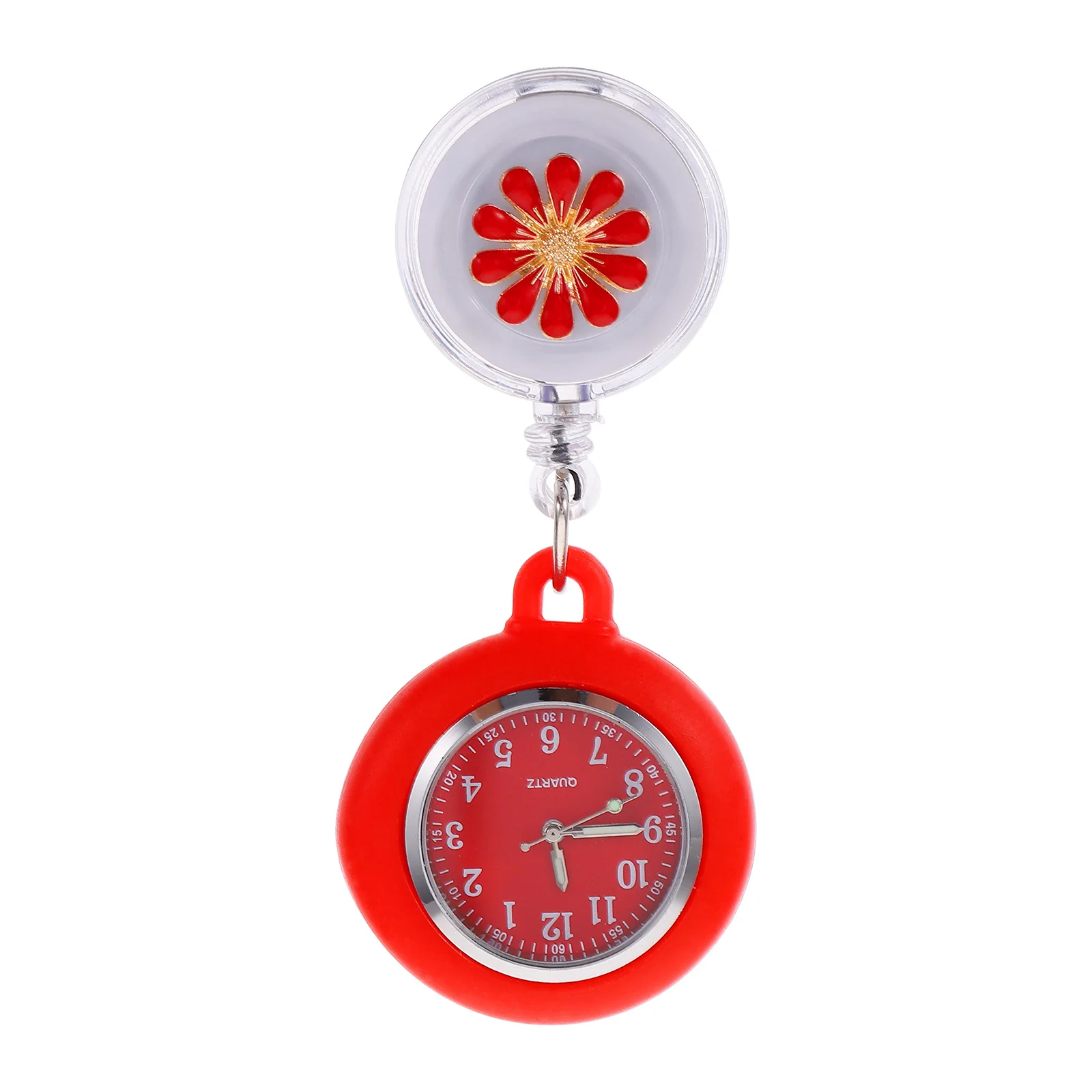 ممرضة ساعة جيب دائم سبيكة الزجاج قابل للسحب كليب على التمريض الموظفين هدية معلقة ساعة أداة للنساء ممرضة فوب ساعة #4
