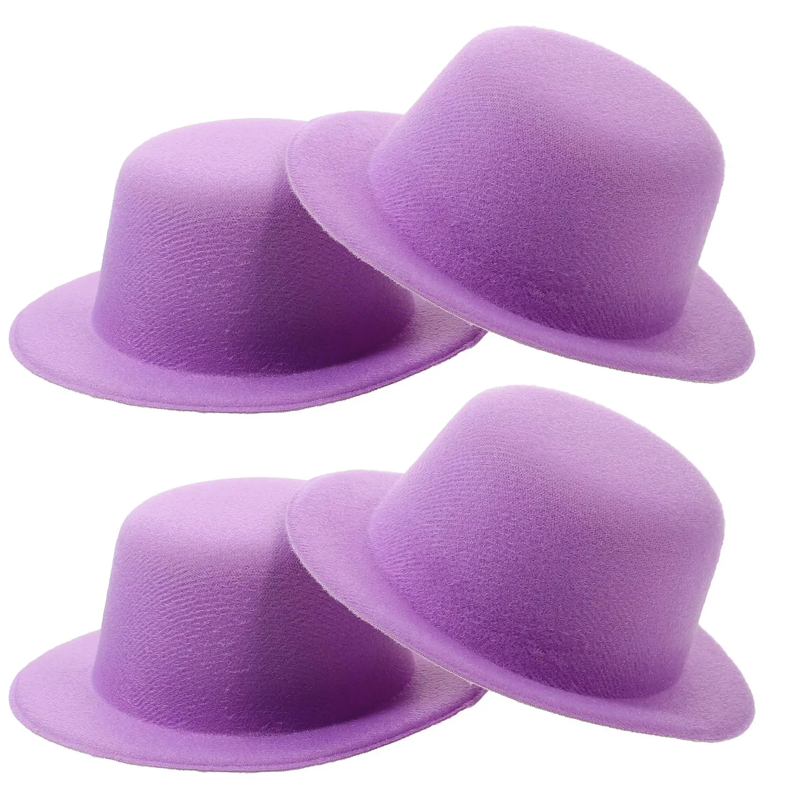 

4 Pcs Mini Snowman Hats DIY Crafts Lightweight Cloth Material Tiny Cowboy Hats Accessories Miniature Tops Red Hat Projects
