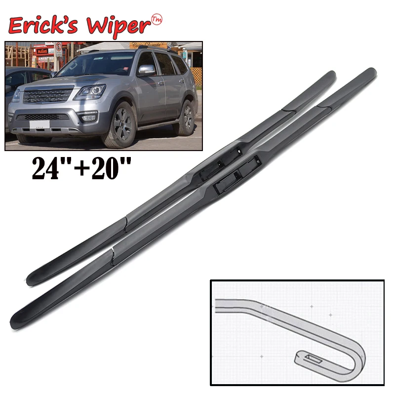 Erick's Wiper Car Front Hybrid Wiper Blades For Kia Mohave MK1 2008 - 2018 Windshield Windscreen Window Rain Brushes 24