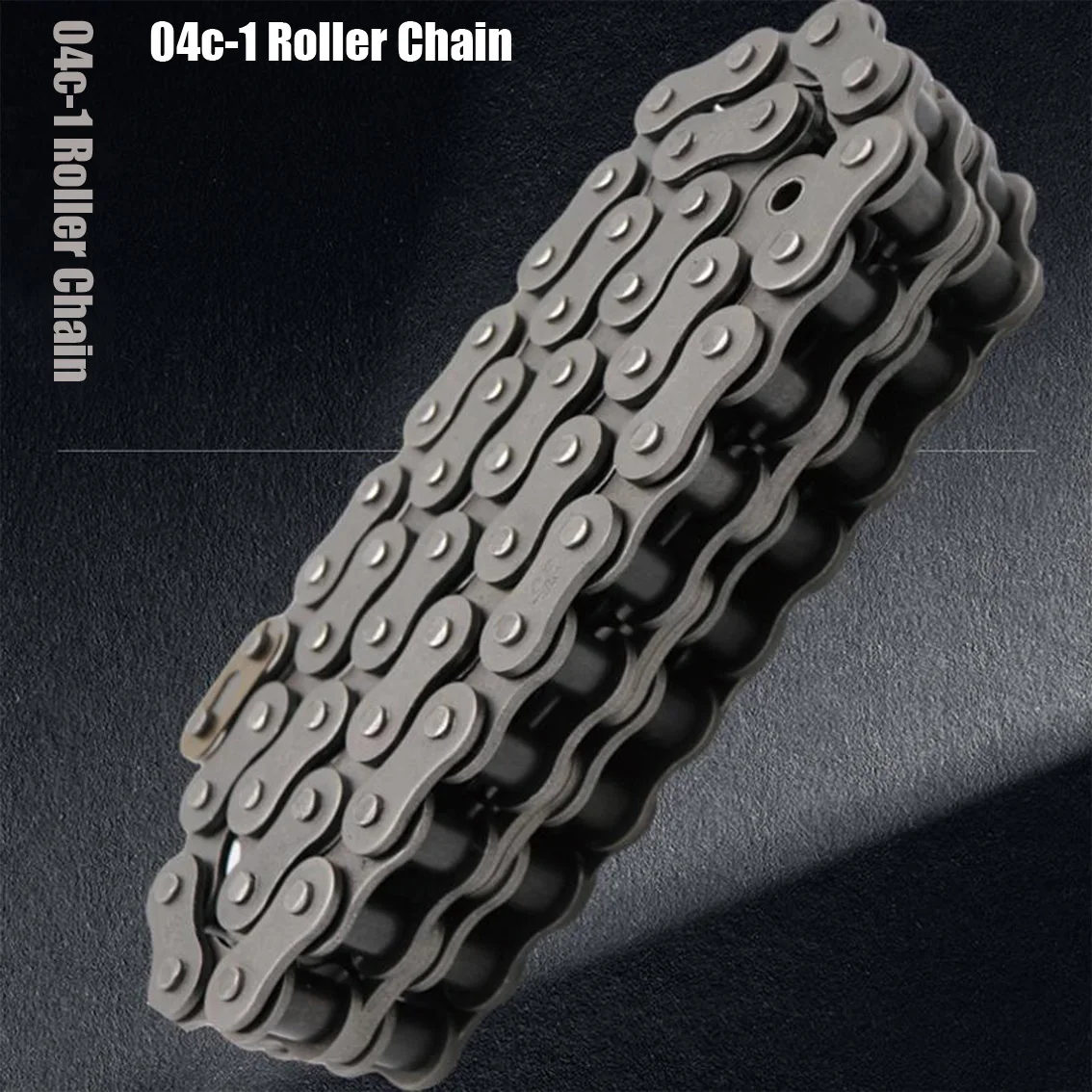 04C-1 Roller Chain Link Distance 6.35mm Carbon Steel Chain Connecto Industrial Transmission Single Row Chain Sprocket Accessorie