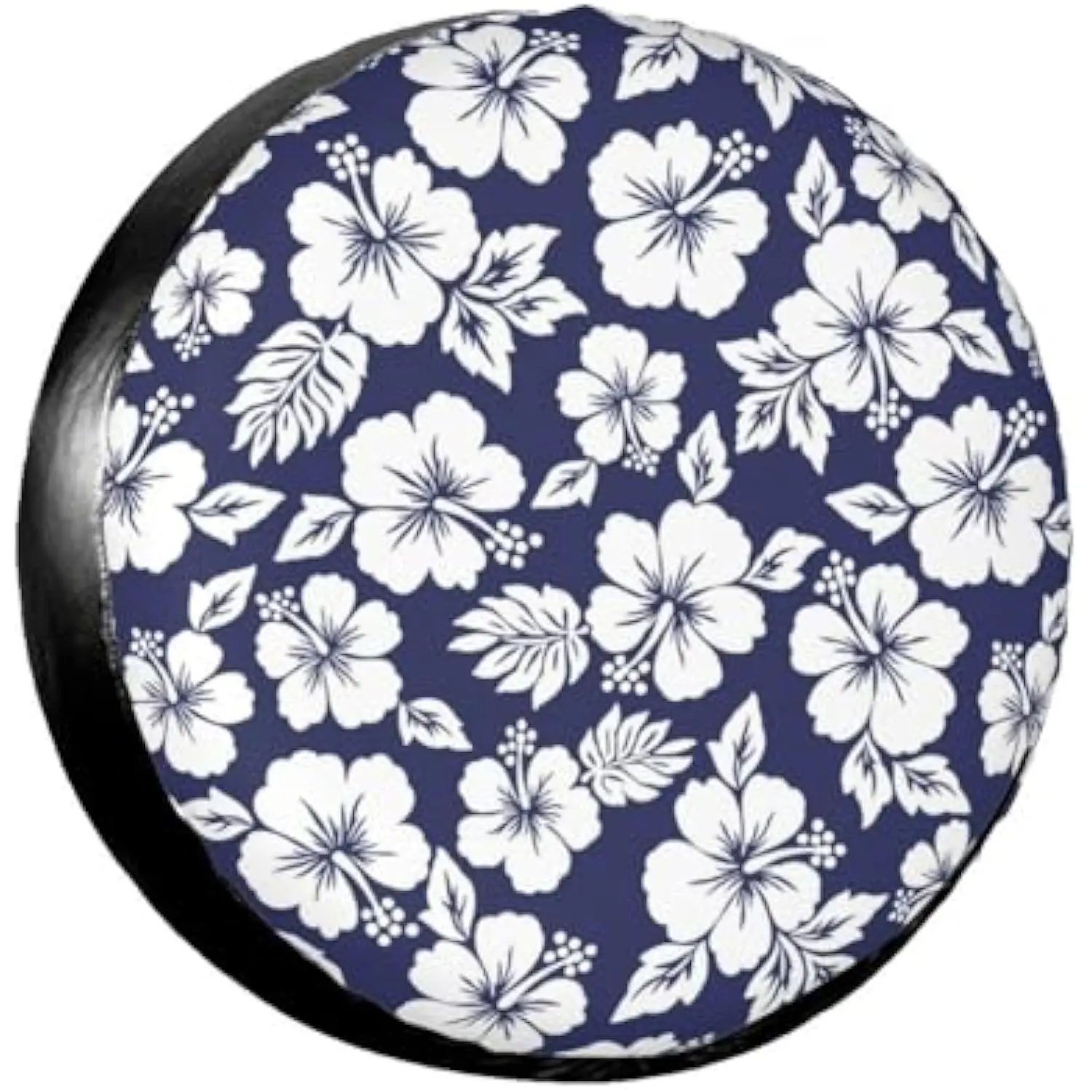 

Tropical Hibiscus Flower Tire Cover Waterproof Spare Wheel Protector for RV SUV Truck