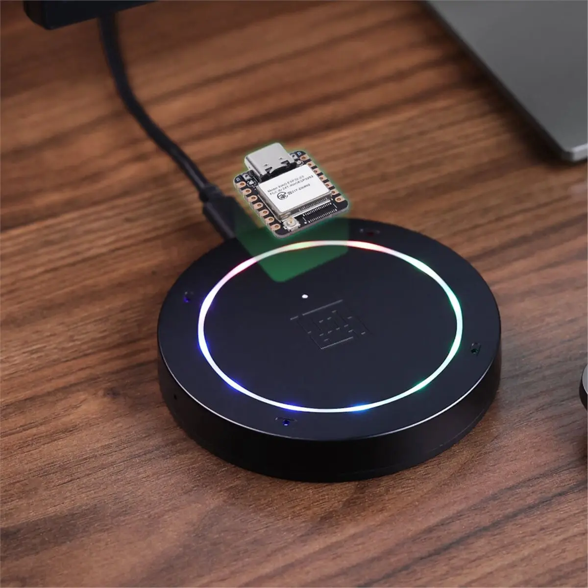 A49T ReSpeaker XMOS XVF3800 with XIAO ESP32S3 and Case, AI-Powered 4-Mic Array for Clear Voice Even in Noise, Support Wi-Fi