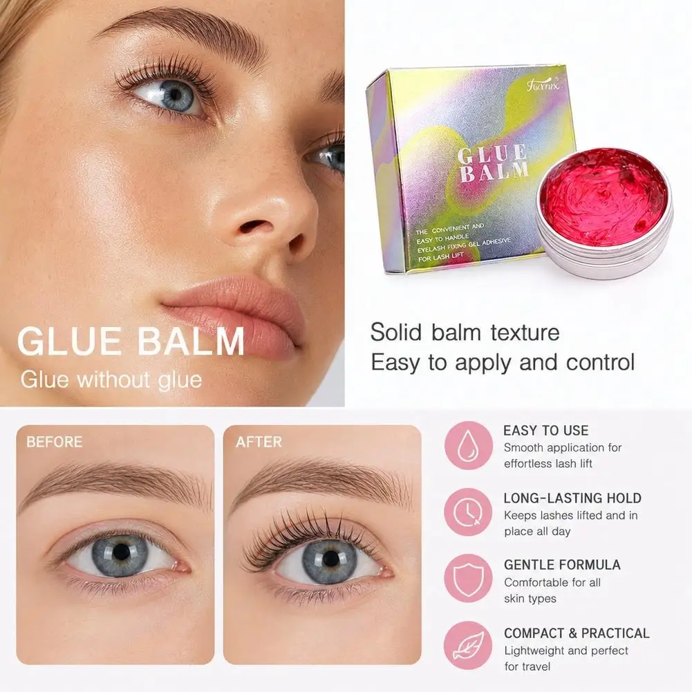 Eyelash Lifting Glue Balm Smooth Moderate Viscosity Tug Secure Lashes No Shift Natural Curling Long Lasting Home Salon Use