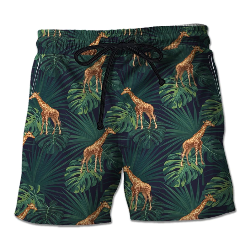 

Funny Giraffe Short Pants For Men Clothes Harajuku Fashion Sport Beach Shorts Hip Hop Animal Male Streetwear Kid Trunks Bermudas