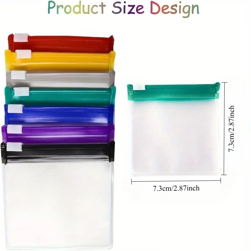 10 Pcs Reusable Zippered Pill Bags, Labeled Medicine Storage Pouches, Portable Travel Organizer for Pills & Small Items