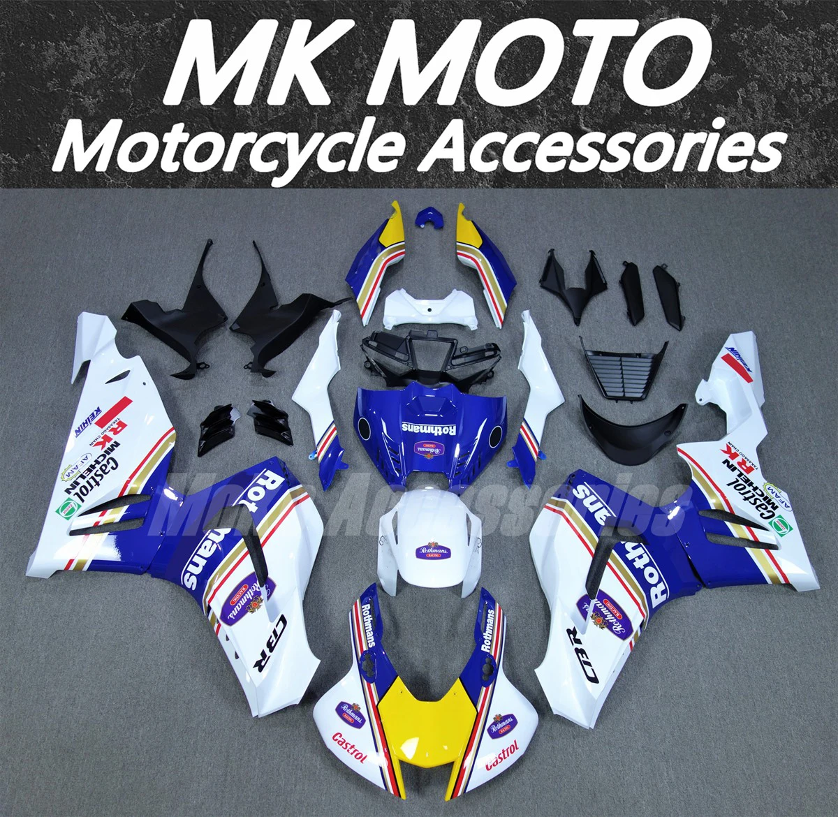 

Moke moto Fairings Kit Fit For CBR1000RR-R 2020 2021 2022 Bodywork Set High Quality Injection White Blue Yellow