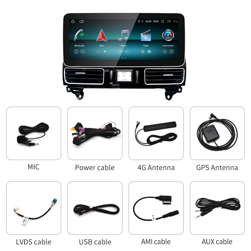 STWEI New 12.3inch Android13 Wireless CarPlay AUTO For Mercedes Benz M Class  W166 ML250 350 Car Players GPS Multimedia Screen