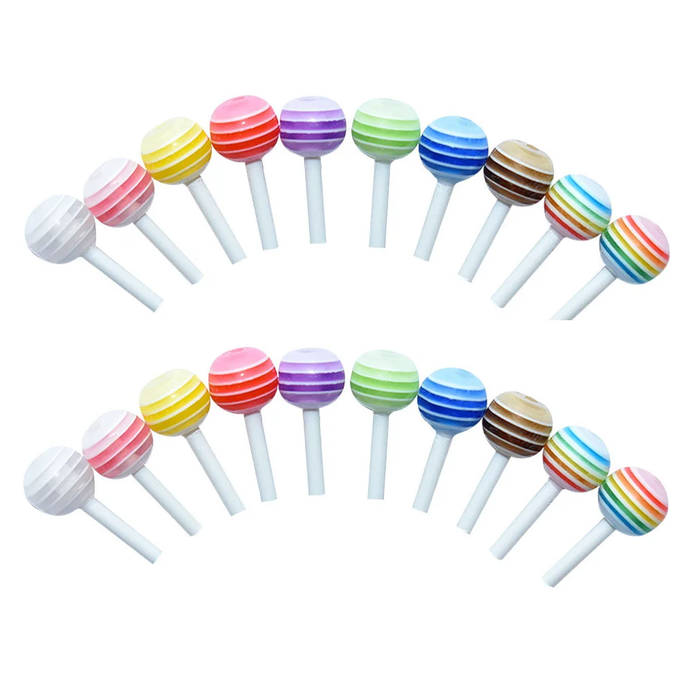 

25 Pcs Simulation Lollipop Mini Model Simulated Dollhouse Decorations Decors Plastic Sugar-loaf Vivid Accessories
