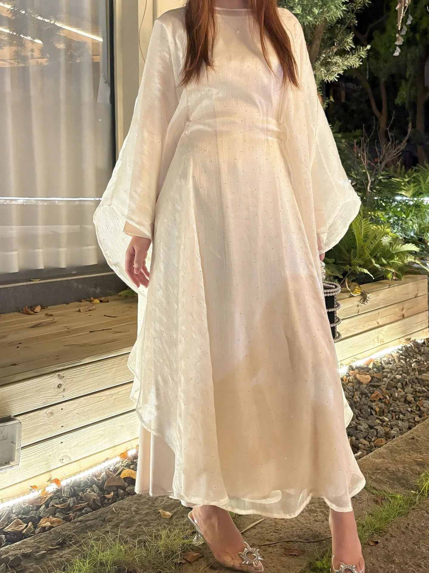 2pcs Ramadan Diamonds Abaya Muslim Sets for Women Cloak Dress Turkey Kaftan Eid Djellaba Kebaya Caftan Marocain Femme Robe Suits