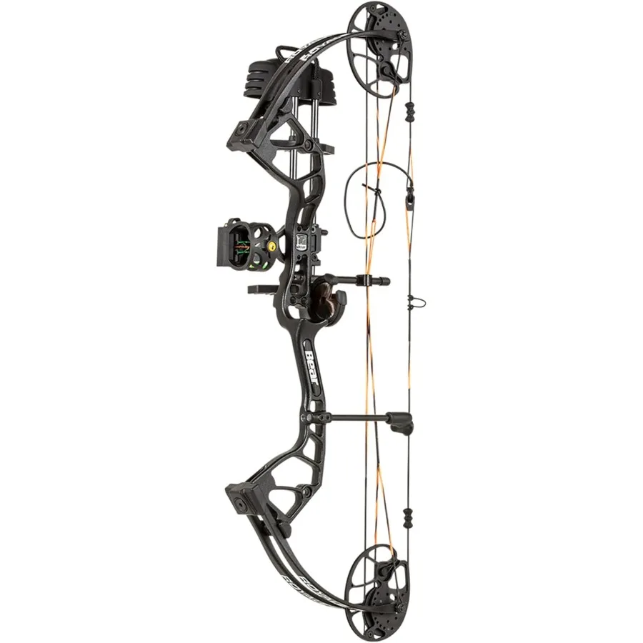 

Bear Archery Royale Ready to Hunt Compound Bow Package for Adults and Youth 12 - 27 Draw Length 5-50 Lbs Draw Weight Up to 290