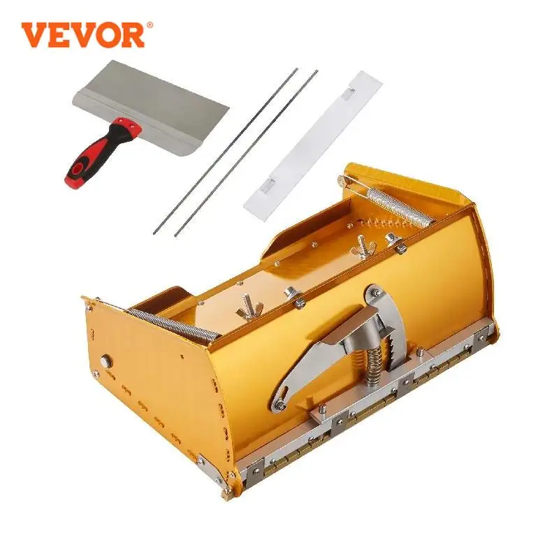 VEVOR Drywall Flat Box 10-Inch Wide Quick Clean Aluminum Finishing Mud for Plasterboard Wallboard Extra 2 Blades (10/12-Inch)