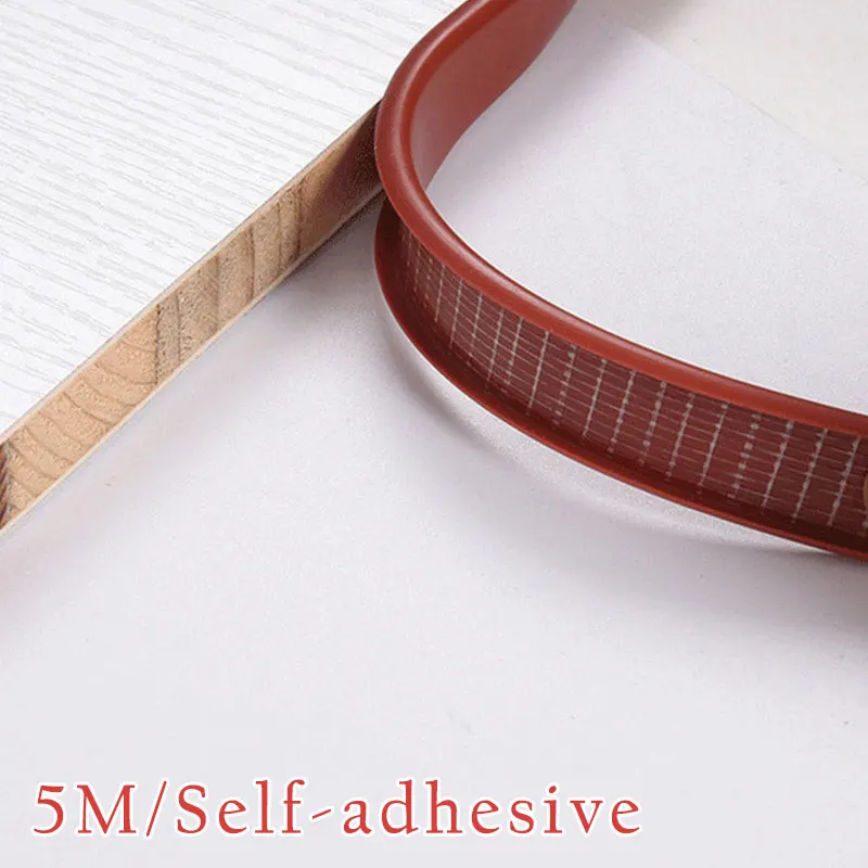 Auto-adesivo PVC Edge Banding Strip, Folhas de folheado em forma de U, Armário de móveis, Mesa Edge Guard, Protector Decoração, 5m