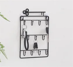 Modern Style Iron Wall Mounted 11 Hangers Hooks Key Holder Coat Hat Storage Rack Practical Cloth / Keys Hooks