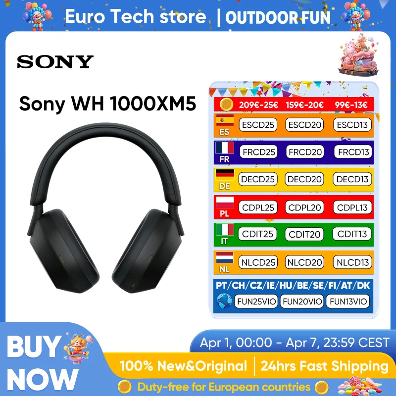 Nouveaux écouteurs sans fil Sony WH-1000XM5 à réduction de bruit, batterie 30 heures, processeur intégré V1, revêtement en cuir souple, 4 microphones