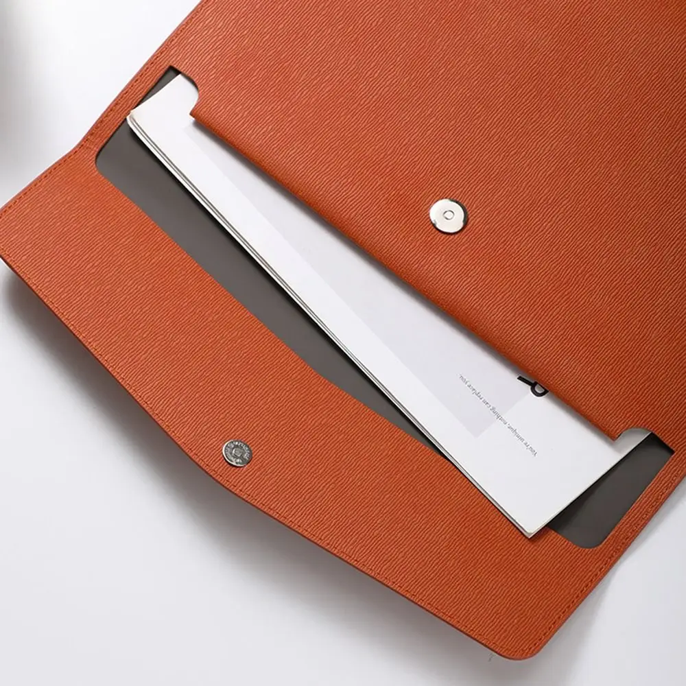 Large Capacity Faux Leather Document Bag Wear-resistant Four-colour Business Information Bag Durable Simple A4 File Storage Bag