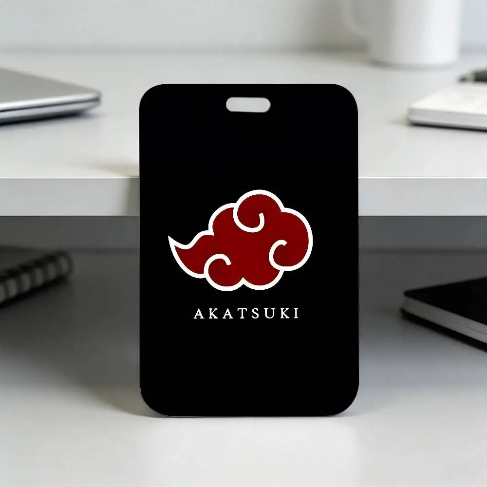 Anime N-NARUTO Akatsuki Itachi Sharingan Transparenter Kartenhalter Mitarbeiter Plastik-Schiebeabdeckung Schlüsselband Arbeits-Geschäfts-ID-Tasche Bus – Detail 3