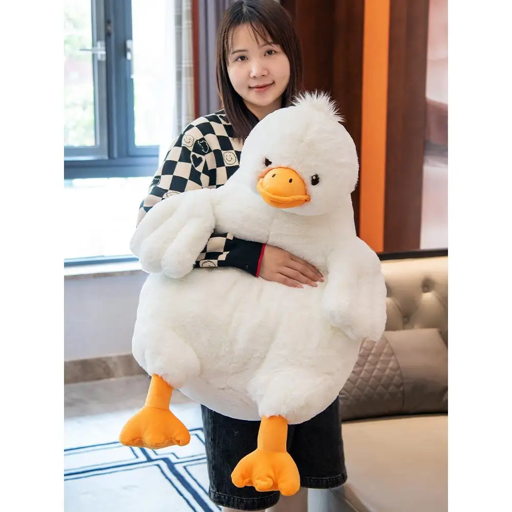 

Большая плюшевая подушка-игрушка: спящая утка/гусь, мягкая тканевая кукла, игрушка для девочек, подарок на день рождения, удобная обнимашка-подушка
