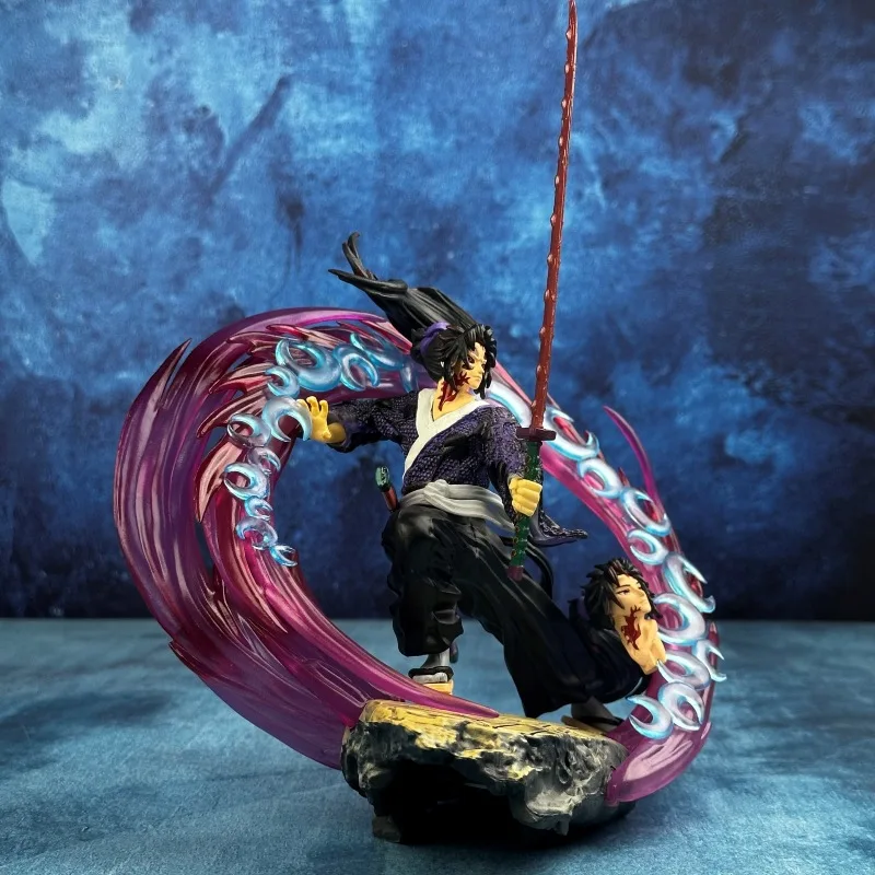شيطان القاتل نموذج مانغا Sugikuni Yoriichi Kokushibo تمثال GK تمثال اللعب أنيمي عمل الشكل 20.5 سنتيمتر حلية الطرفية هدية