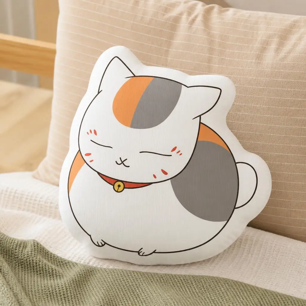 Natsumes Book of Friends Nyanko Sensei Cat Pillow Stuffed Cushion Shaped Throw Pillow Anime Sofa Home Decor Gift for Fans