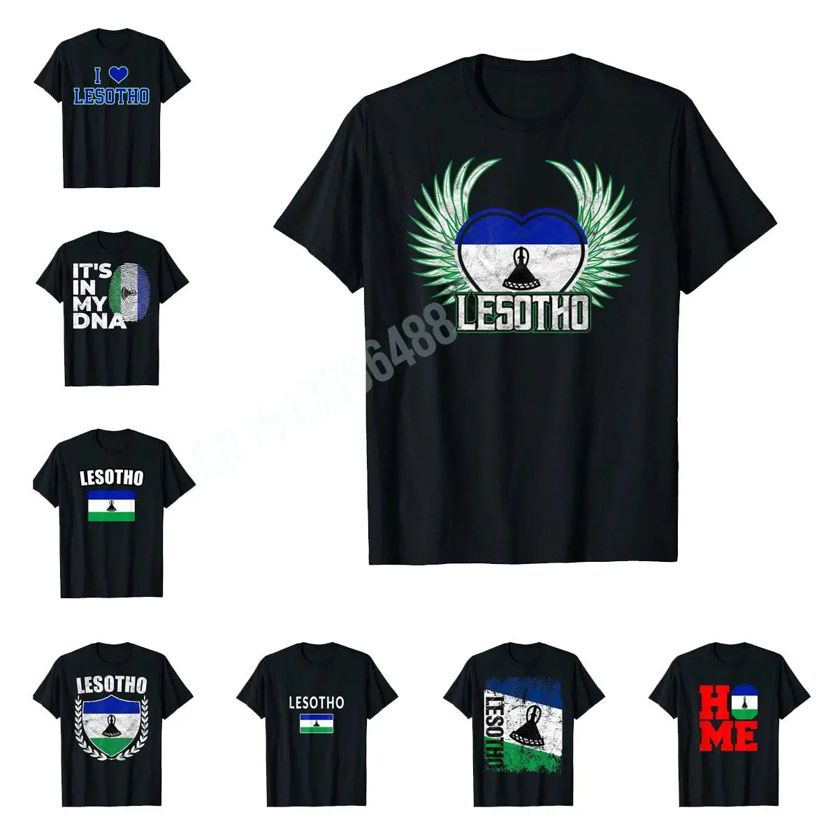 More Design Lesotho Mosotho Tee Flag souvenir Gift Maseru T-Shirt Map For Men Women T Shirt Tops Cotton Tees