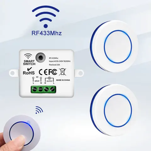 New RF433Hz WiFi Tuya Sartlife Wireless Reote Control Sart Switch Work with Google Hoe Alexa - Sonoff, Sonoff ini