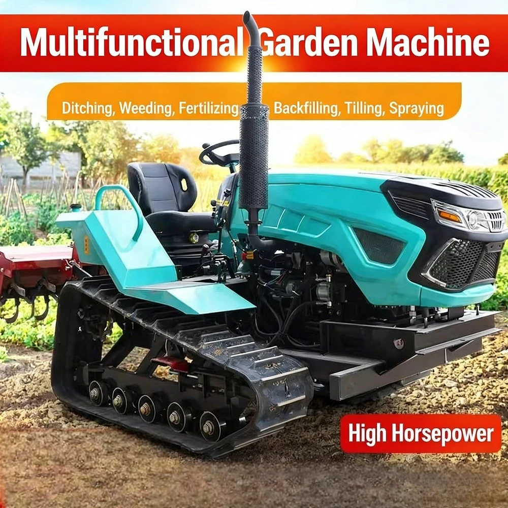 Crawler Rotary Tiller Ride-on Water and Drought Dual-purpose Multi-functional Cultivated Land Ditching Micro-tillage（Deposit）