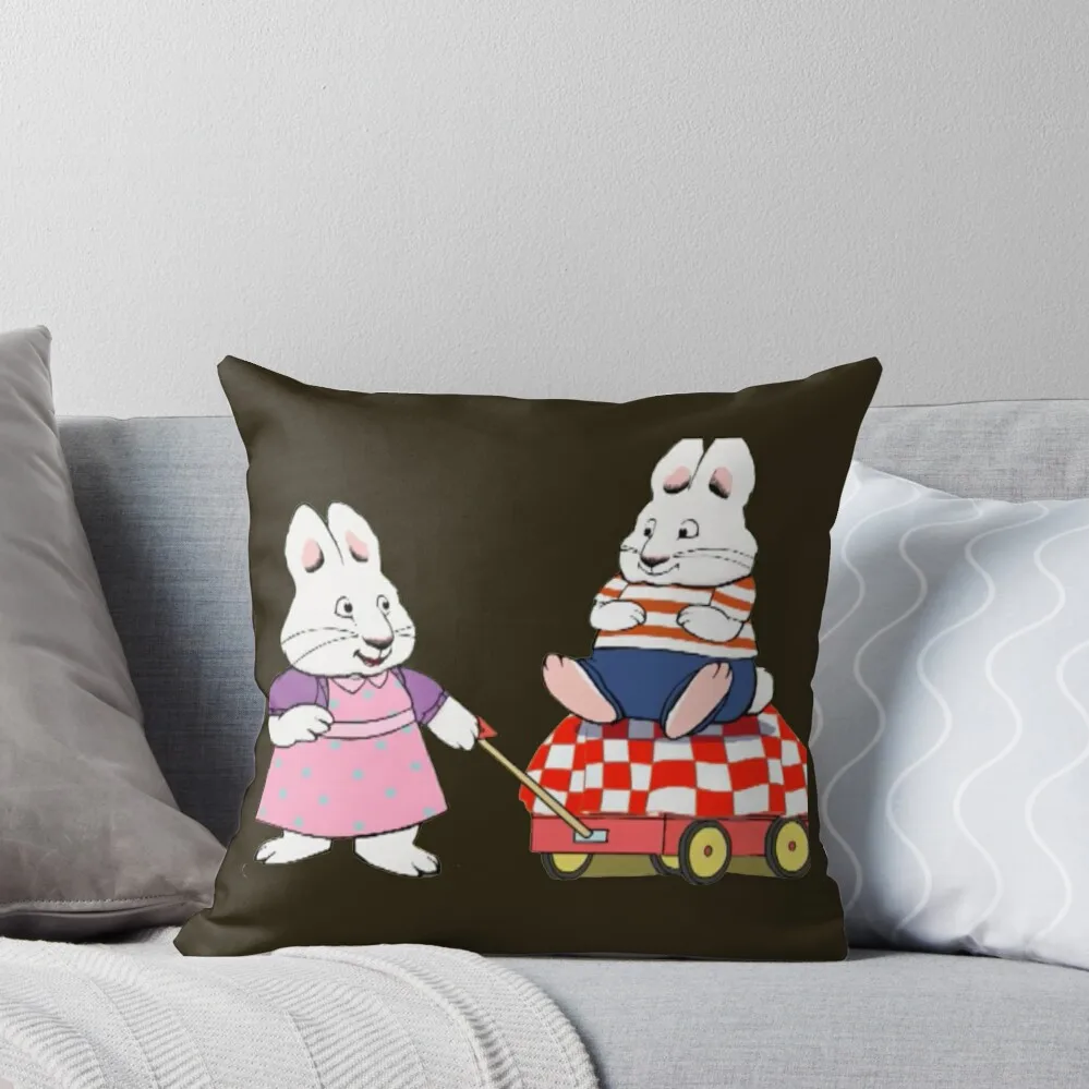 

max & ruby rabbit cartoon 2000s for kids Throw Pillow Christmas Cushion For Home Sofa Cover Christmas Pillows pillow