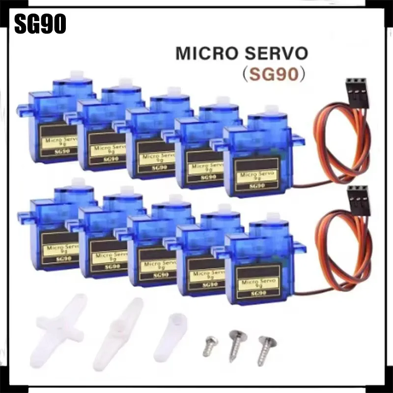 2/5/10/20pcs Sg90 Servo Motor Micro 9g 180 360 Degree Mount Sg90 Kit Without Metal Gear Pro Rc Car Toy Airplane Arduino Uno Diy