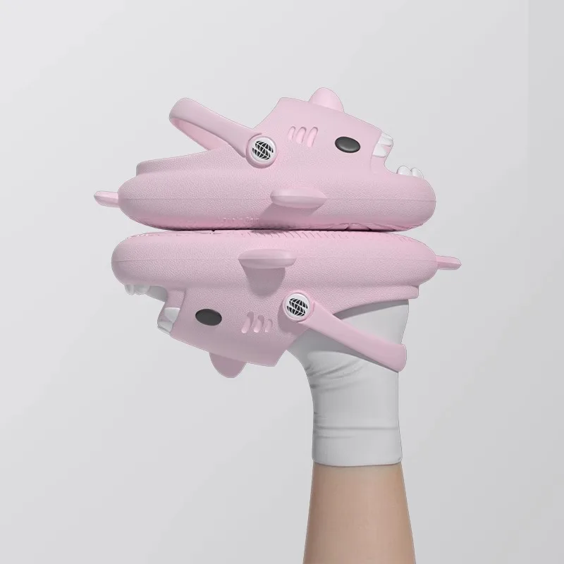 

Summer Shark Sandals for Women Couple Parent-Child Kids' Clog Shoes Outdoor Soft-Sole House Slippers Indoor Platform Sandals