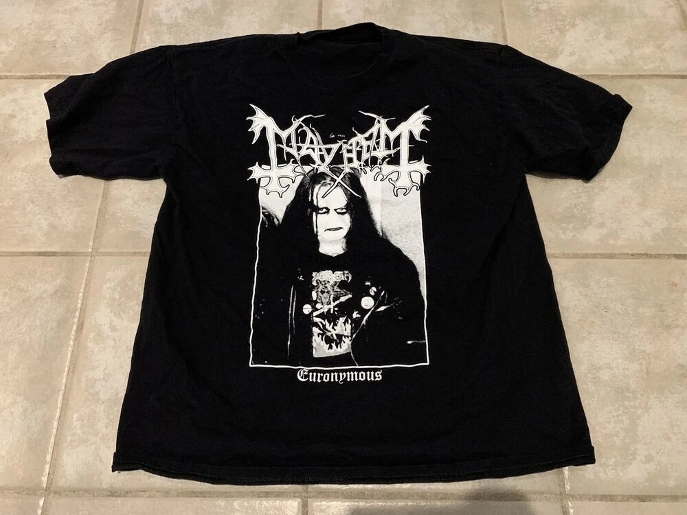 Mayhem Metal Band Euronymous Tribute Shirt Extra Large Black Oystein Aarseth