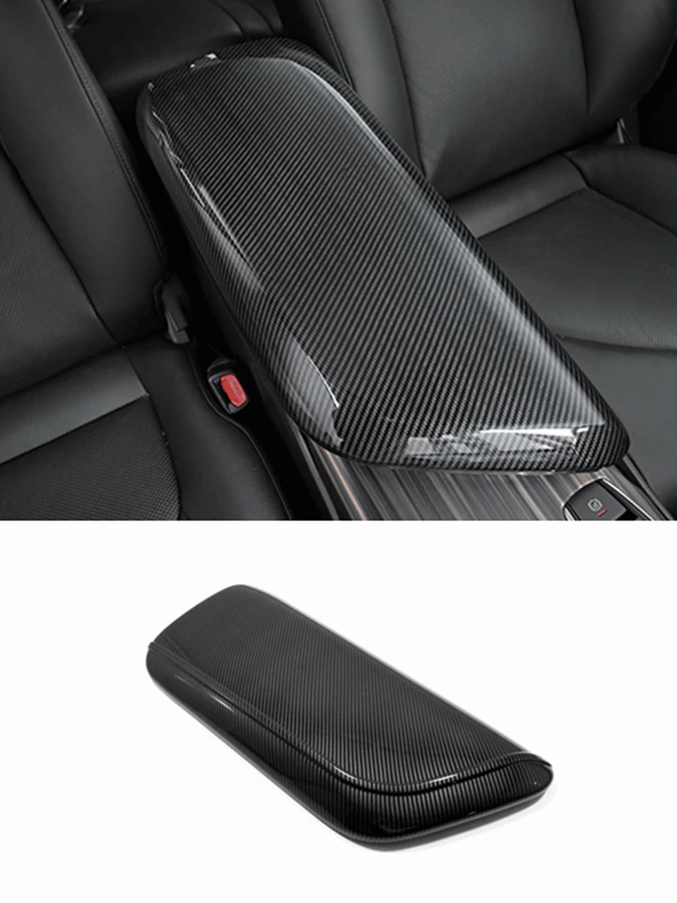 For Toyota Camry 70 XV70 2018 2019 2020 2021 Carbon fiber Car Interior Center Armrest Box Console Box Storage Box Trim Cover