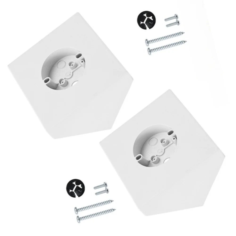 White Plastic Ceiling Fan Mounting Bracket Box For Arched Ceilings Up To 80 Degrees Angle Support Fixture White