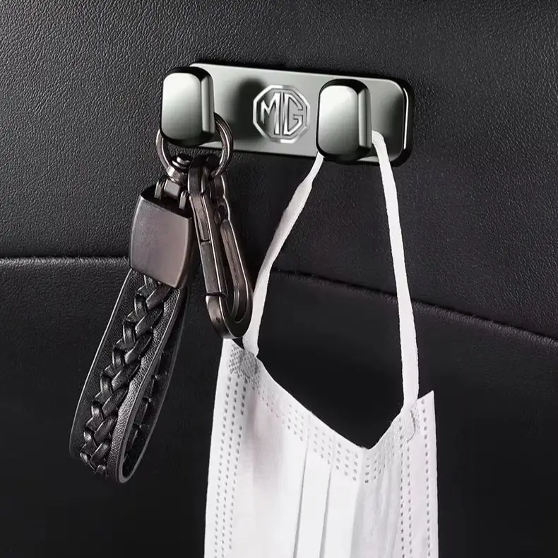 Crochet multifonctionnel en métal pour voiture, support de rangement adhésif pour siège, accessoires intérieurs pour MG ZS MG4 EV MG HS MG3 MG5 EV Marvel R MG ONE