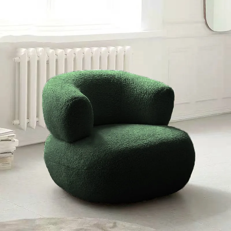 

Velvet Chairs Nordic Living Room Sofa Comfortable Simple Armchair Glamor Relaxing Individual Lazy Chair Creative Floor Furniture