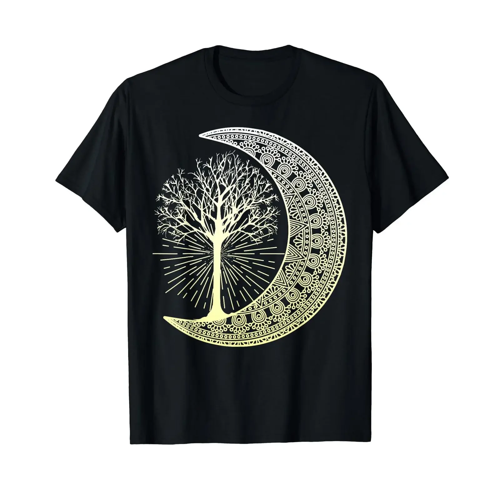 Mandala Tree of Life Esoteric Yoga Meditation Ohm Boho Tattoo T Shirt vintage Washed streetwear Comfortable Slightly Stretched