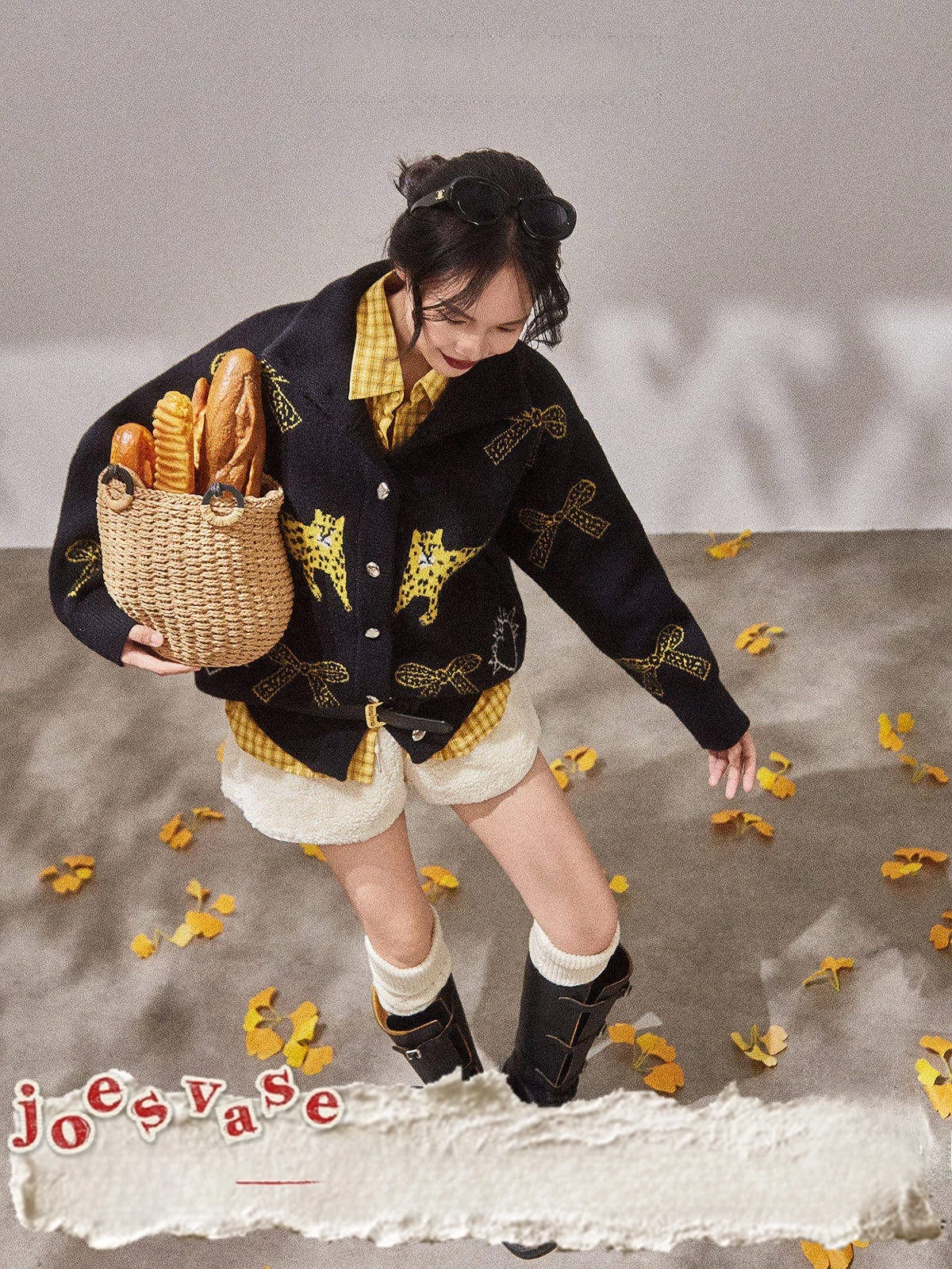 

Bla Floral Embroidery Stand Collar Women's Cardigan Double Leopard Pattern Warm Autumn New Sle Commute Sle Long Sve