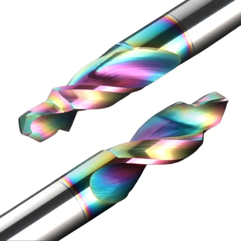 Punta da trapano a gradini in metallo duro Fresa per fresatura CNC Fresa rivestita per utensile per smussatura svasata in alluminio 1,3-14 mm