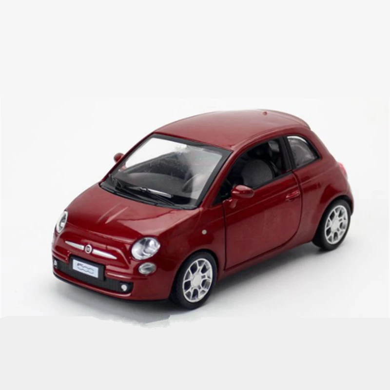 1:32 Fiat 500 Alloy Mini Car Model Diecast Metal Toy Vehicles Car Model High Simulation Miniature Scale Collection Children Gift