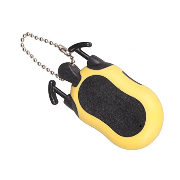 Golf Score Counter Mini Handheld Stroke Tally Keeper Keychain No 1-99 Display Yellow Black 7X4X1.5Cm Plastic Rubber Team