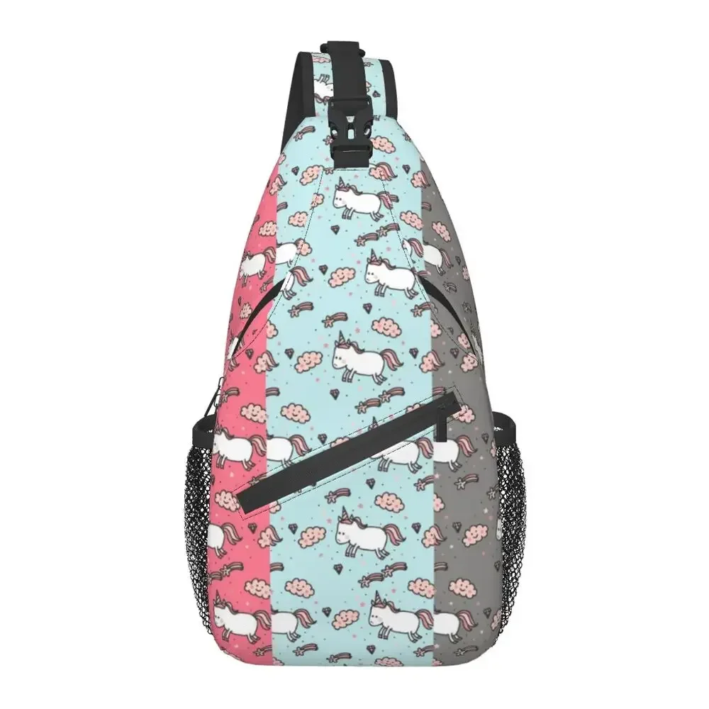 

Fashion Doodle Unicorns Pattern Sling Bag for Travel Hiking Men Chest Crossbody Backpack Shoulder Daypack