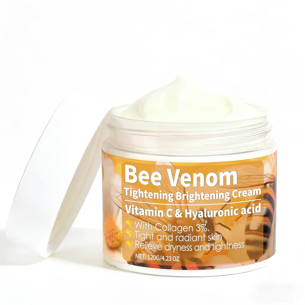 120g Bee Venom Firming Massage Cream Natural Anti Wrinkle Beauty Nourishing Daily Moisturizing Skincare Cream