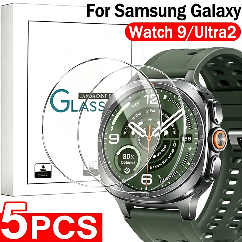1-5Pcs Tempered Glass for Samsung Galaxy Watch 9 40mm 44mm Ultra 2 Explosion-proof Screen Protector Anti-scratch Protective Film